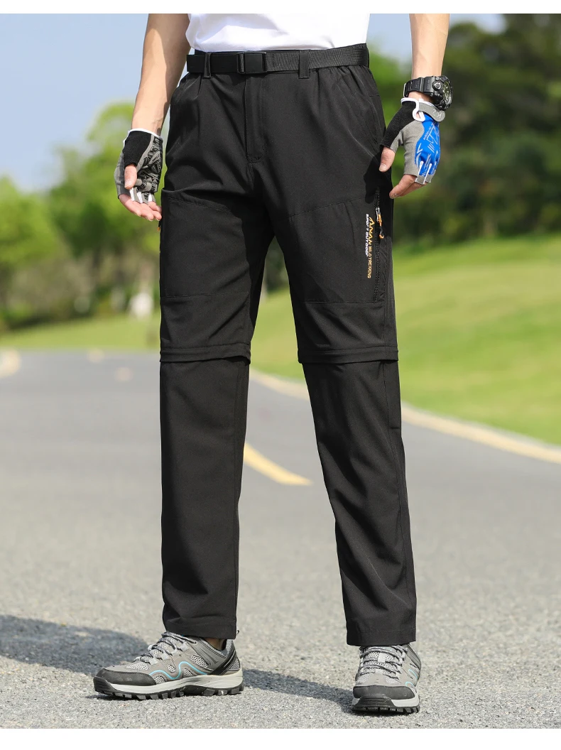 Men's Convertible Quick Dry Hiking Pants with Detachable Legs