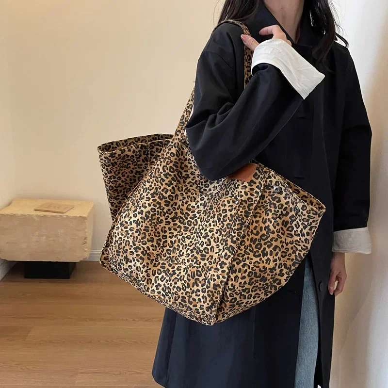 Leopard Print Korean Fashion Large Capacity Shopper Bag