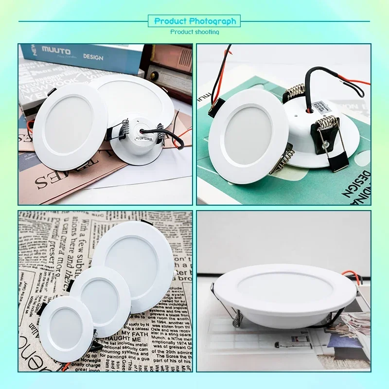 Faretto Pannello Led Da Incasso Slim Rotondo 8W Diametro 120mm Modello Speciale Con Clip - Foto 11