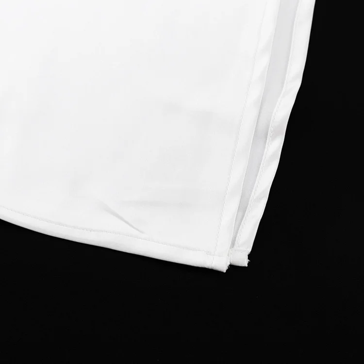 White Satin High Waist Long Skirt For Women Zipper Side Split Slim Elegant Party Maxi Skirt Y2k Outfit Female Long Skirt