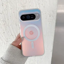Matte Rainbow Gradient Protective Phone Case - Simple and Fashionable Design for Google Pixel 9a (D22)