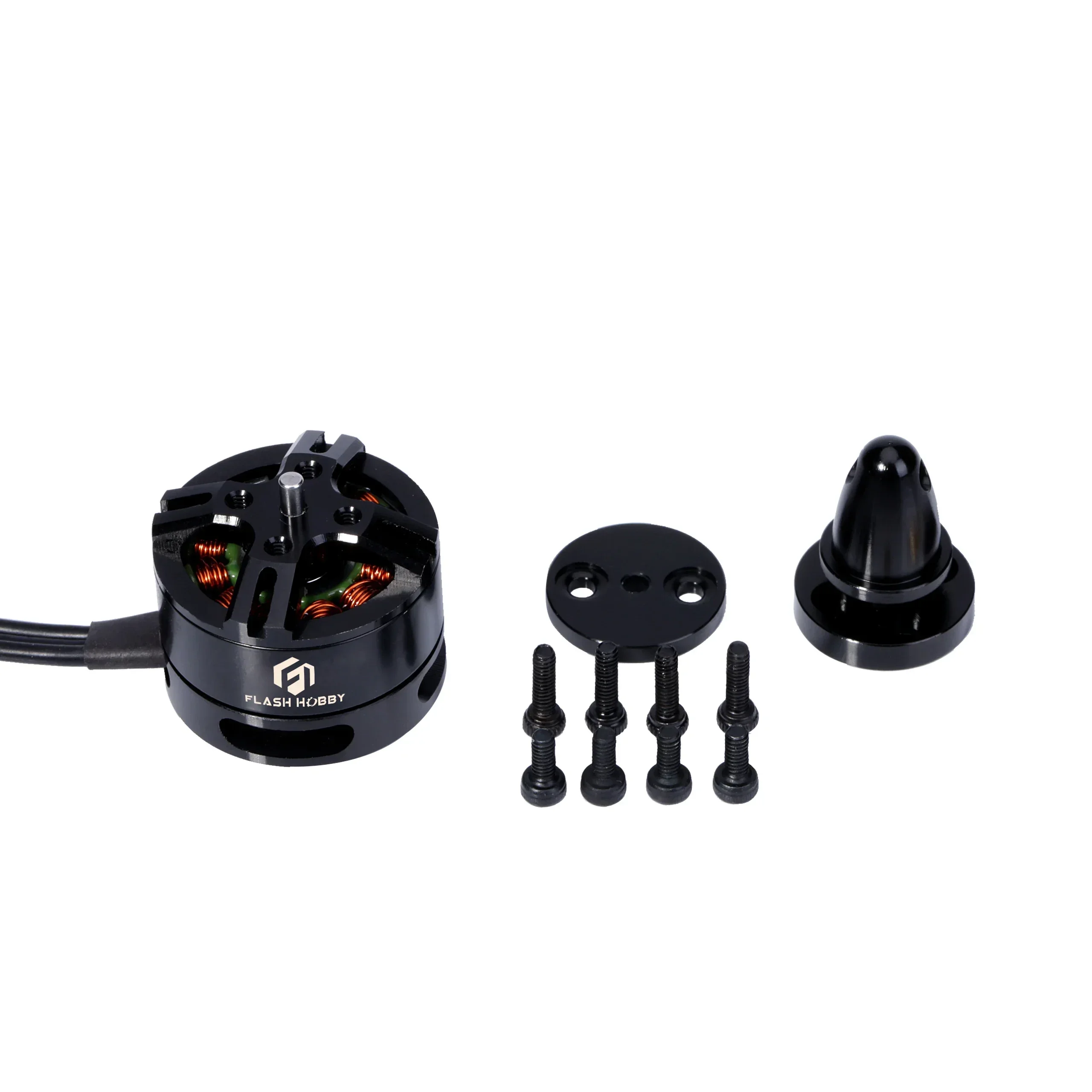 Gros plan sur le stator et l'axe du Moteur Brushless BE1806 1400KV 2300KV 2700KV pour drone FPV RC