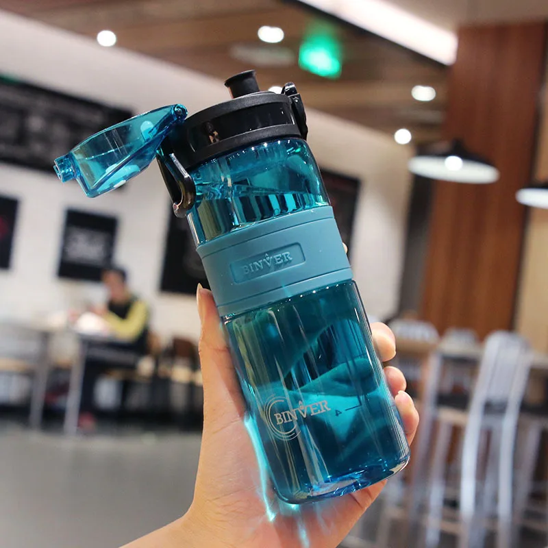Description Picture 6 of item500ml Water Bottle With Tea Filter Leak-proof Portable Reusable Plastic Drinkware Students Outdoor Sports Gym Fitness Jugs Cup