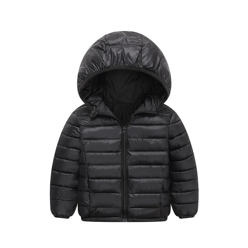 Autumn Winter Teen Boys Girls Warm Down Jacket Children Cotton Outerwear New Fashion Hooded Zipper Coats 3-12 Years Kids Clothes