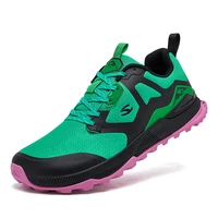 HOBIBEAR Unisex Hiking Sneakers Lace-Up Walking Shoes Outdoor Travel Artificial Leather Sneakers 1