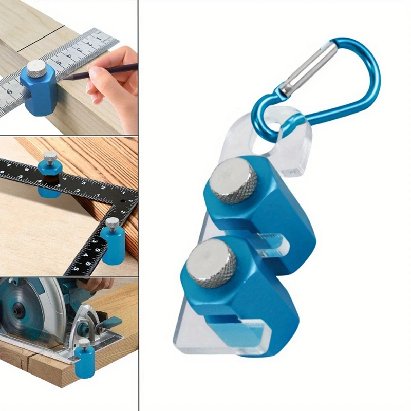 Framing Square With Holder-Carabiner Stair Guages Knobs Framing Tool Rafter Gauge For Stair Stringer Layout Tool N24R