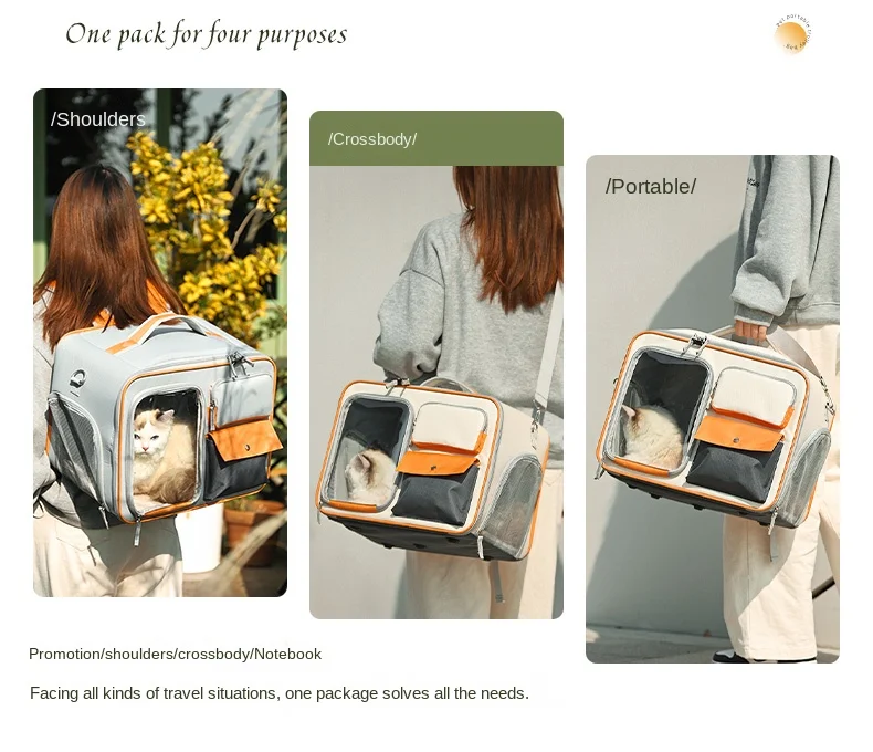Title 8, Pet Backpack Portable Pet Stroller Trolley Case...