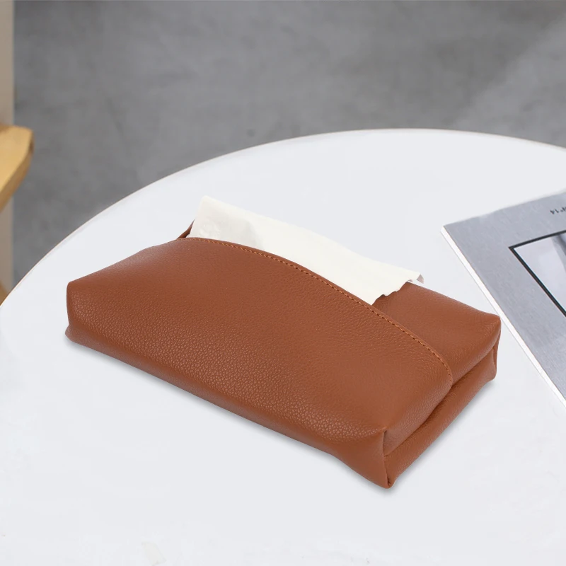 Tissue Box Light Luxury Living Room Creative Nordic ins Wind Rectangular Storage Car PU Leather Pumping Paper Box 4
