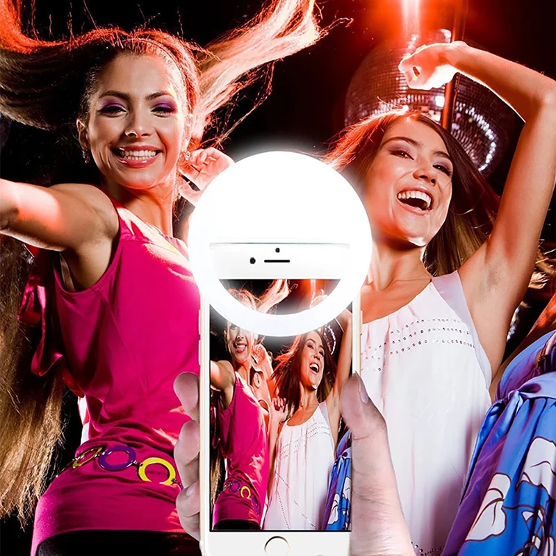 LED Ring Light with Adjustable Brightness for Enhanced Selfies and Video Calls