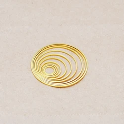 50pcs/Lot Gold Color 8-40mm Brass Closed Ring Earring Wires Hoops Pendant Connectors Circle For DIY Jewelry Making Accessories