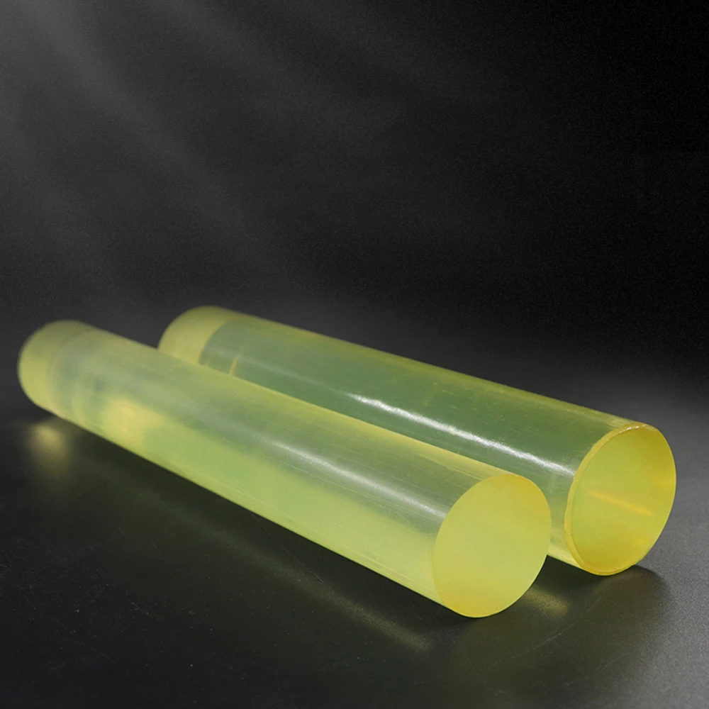 Solide PU Polyurethan Stange 10/12/15/18/20/25/30/35/40/45/50mm Elastische Gummi Stangen Gelb Durchscheinende Stretch Sticks Kunststoff Stange – Detail 5
