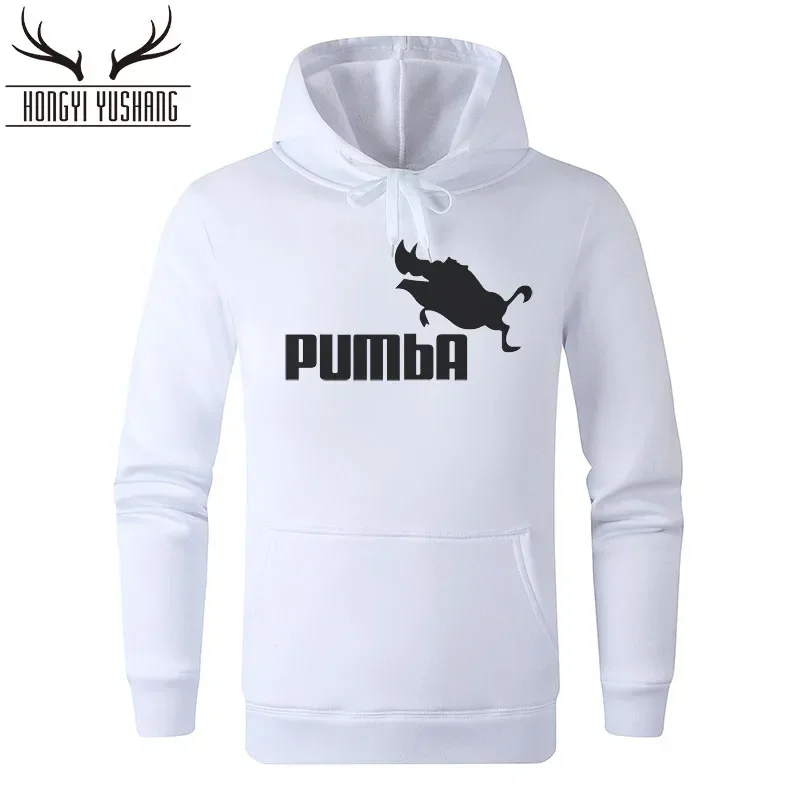 Autumn/Winter Men's New Pumba Sports Print Hoodie Set Men's Fleece Sweater Casual Designer Sportswear Casual Pullover w13