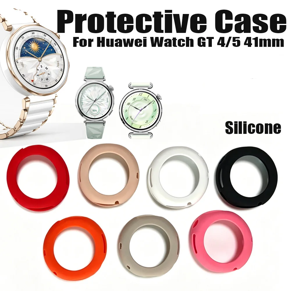 Soft Silicone Shockproof Watch Protector Case - 2-Pack Anti-Scratch Frame Cover Accessory