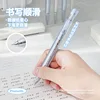 Planwith 2PC/Set Gel Pen Low Center of Gravity Press 0.5mm Black Neutral Pens Comfortable Grip of Silicone Pen Transparent Shell 6