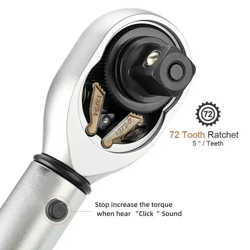 10-60N.m Torque Wrench 3/8 Inch Square Drive Bicycle Automotive Tool