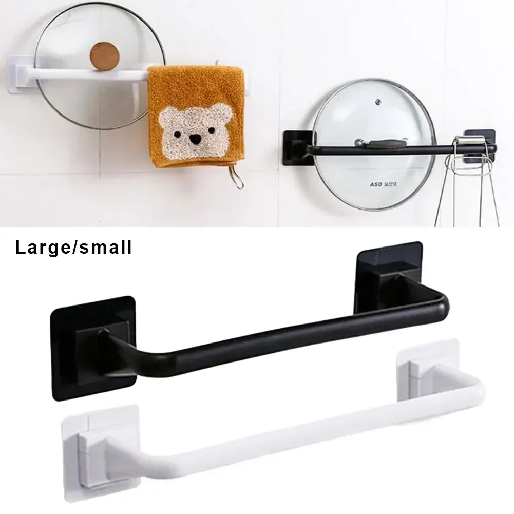 Hot Bathroom Towel Rack Self-Adhesive Towel Bar Stick On Wall Bath Holder Rail Rack Bathroom Accessories