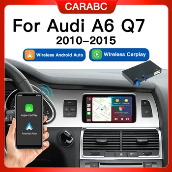 CARABC Modulo Wireless CarPlay Android Auto per Audi A6 Q7, MirrorLink, AirPlay, Telecamera Posteriore, Accessori Multimediali