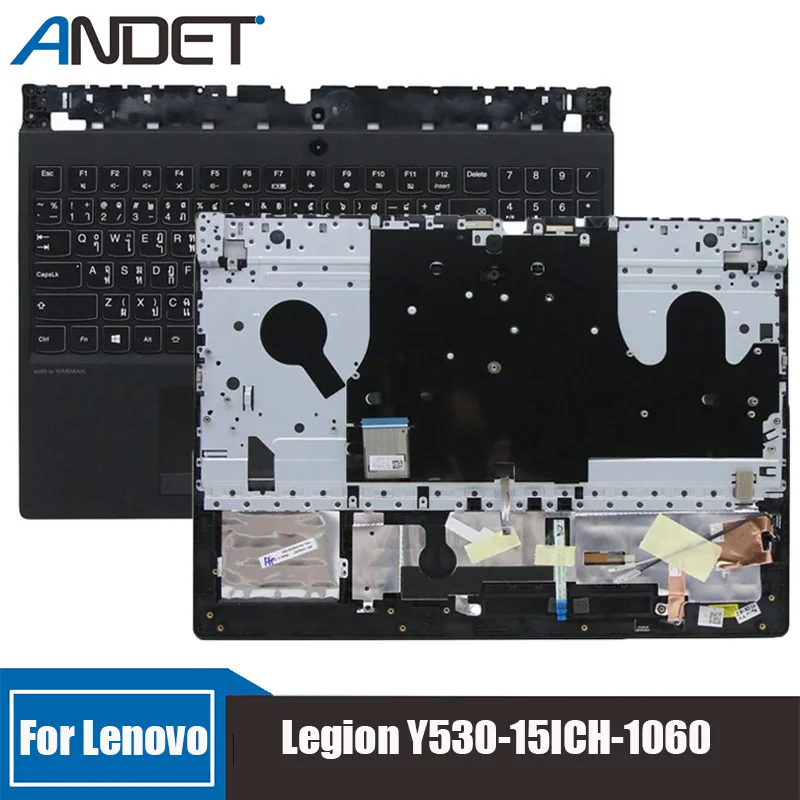 

New Original For Lenovo Legion Y530-15ICH-1060 Thai Laptop Keyboard Bezel With Backlit Touchpad Palmrest Upper Case 5CB0S91800
