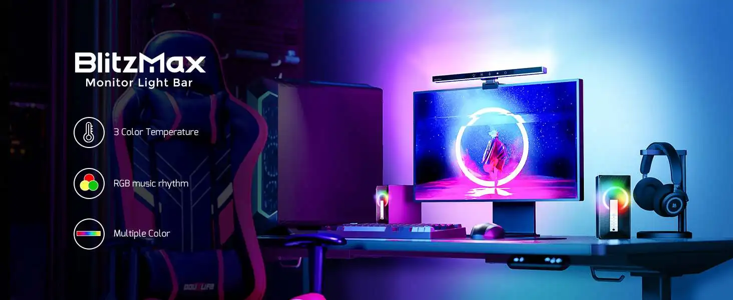 BM-CS1 RGB Backlight para monitor de computador,