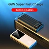 30000mAh Power Bank 66W Super Fast Charging PowerBank for iPhone 16 Samsung Xiaomi Mi Portable Charger Built in Cable Poverbank 1