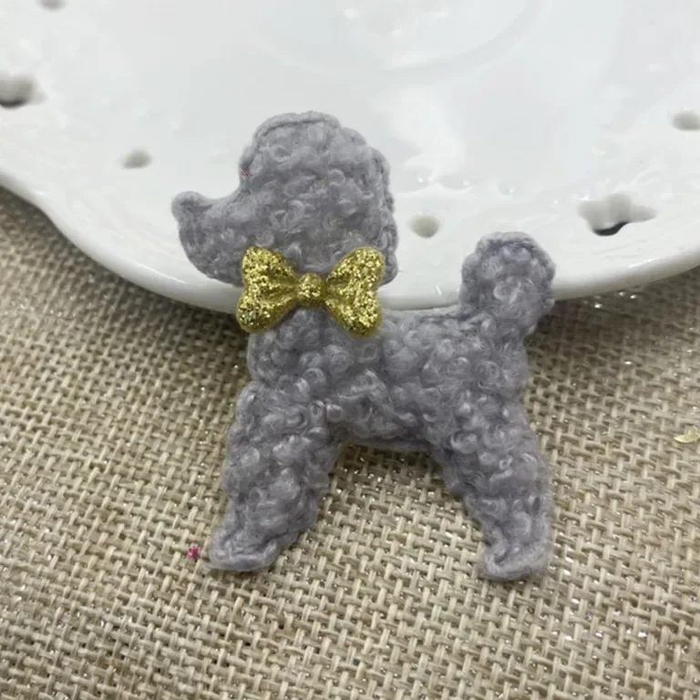 Cute Teddy Velvet DIY Handmade Children Hair Clips Plush Doggie Bow Knot Hair Ties Accessories Hairbands Storage Box