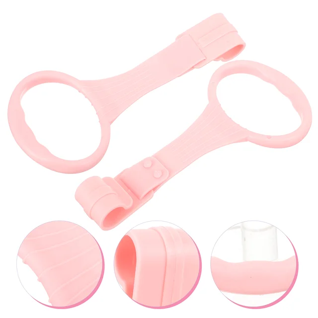 Toddler Toys Children's Bed Pull Ring Kids Baby Hand Rings Stand up Walking Learning Tools Pink Crib Infant Supplies 2