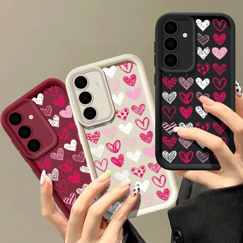 Love Heart Pattern Soft Phone Case – Stylish and Protective Cover