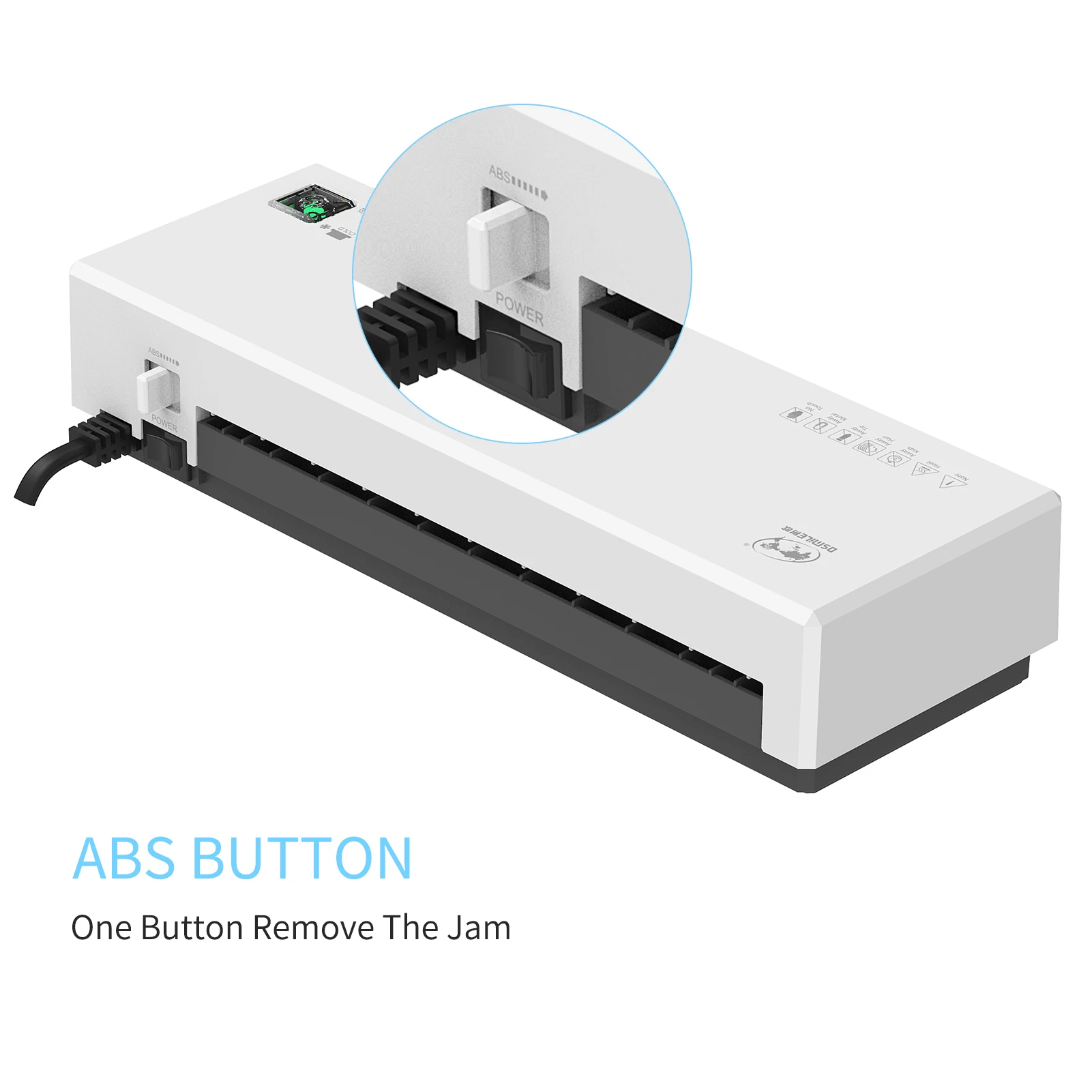 OSMILE SL266 Desktop Laminator Machine Set A4 Size Hot and Cold Lamination 2 Roller System for A4/A5/A6 Laminating Pouches