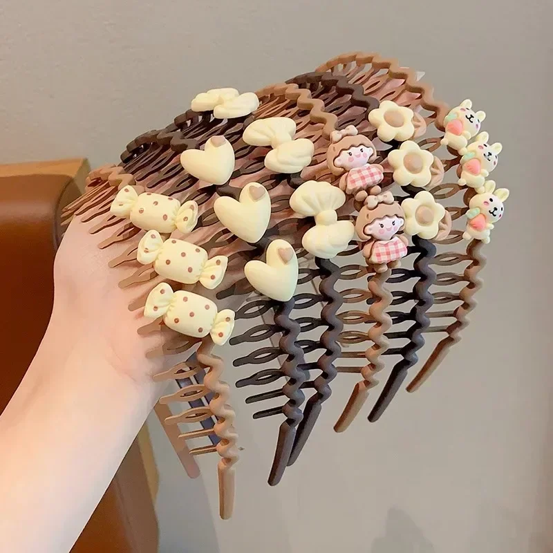 Korean Fashion Coffee Color Hair Clips Children Hair Comb Clip Girls Organizer Headwear Girls Kids Hair Accessories 4