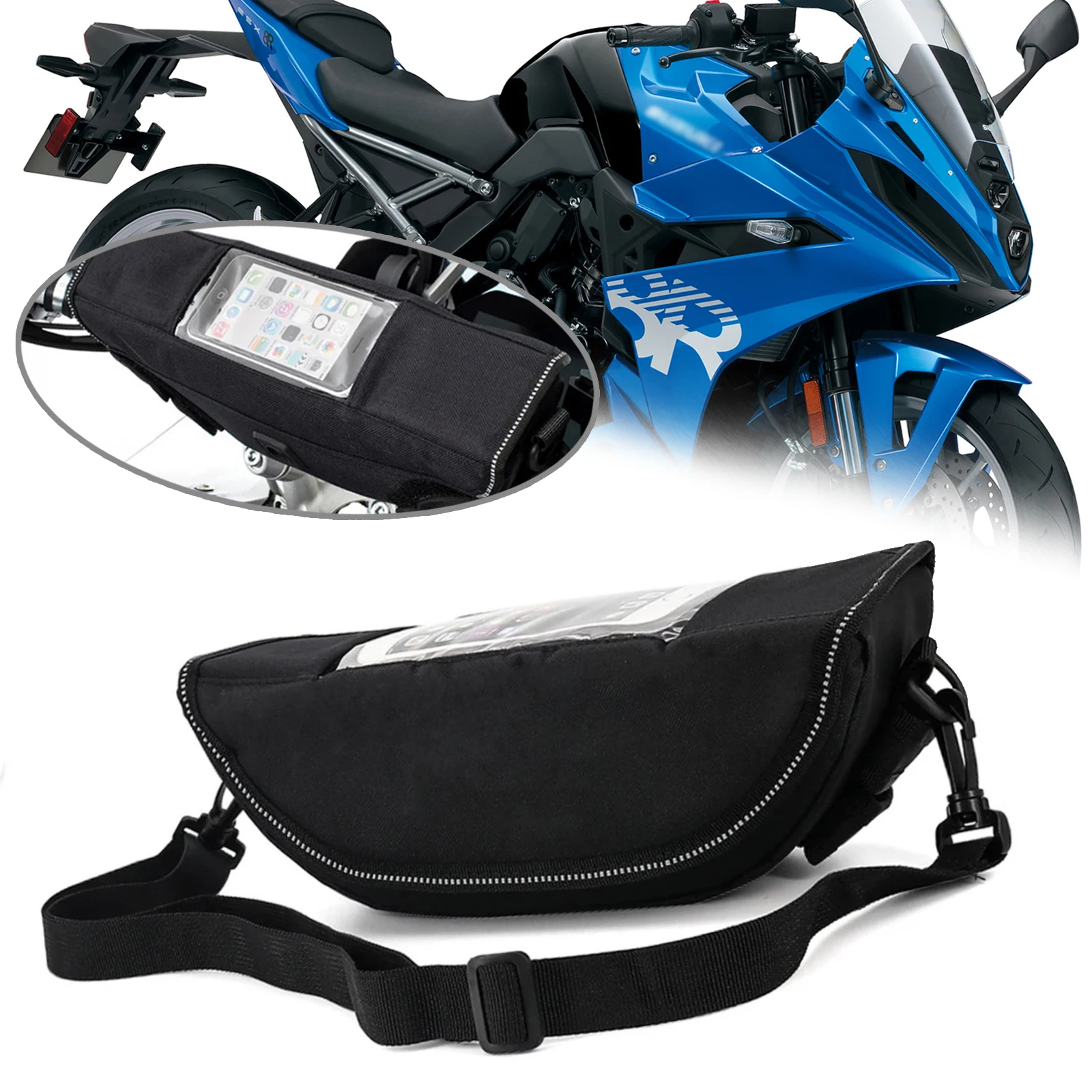 FOR GSX-8R GSX8R  Motorcycle handlebar bag waterproof handlebar storage bag Dustproof Bag gsx-8s  Accessories_voghion.com