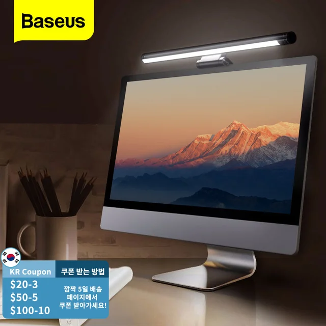 Baseus Screen LED Bar Desk Lamp PC Computer Laptop Screen Hanging Light Bar Table Lamp Office Study Reading Light For LCD Monito