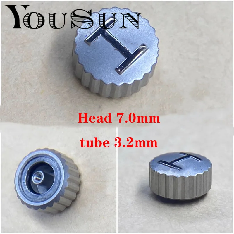 

For Hamilton Watch Head Sandblasted Crown 7.0mm Use 3.2 Tube Accessories