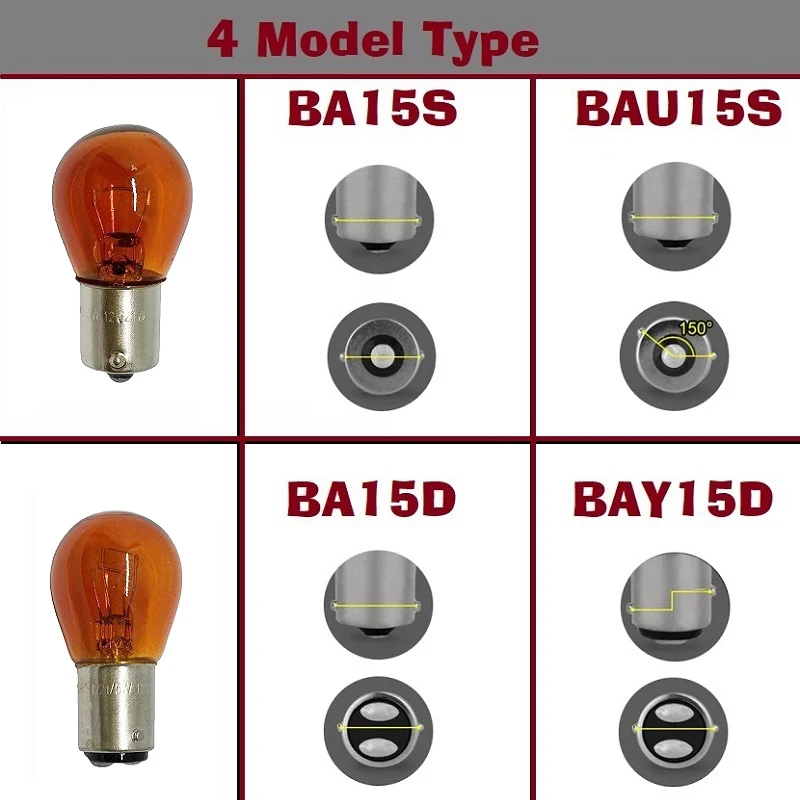 4/10Pcs DC12V ڵ ȸ ȣ 1157 BAY15D P21W BA15S 581 1156 PY21W BAU15S BAY15D 308 21/5W S25 1141 BA15S 극ũ 