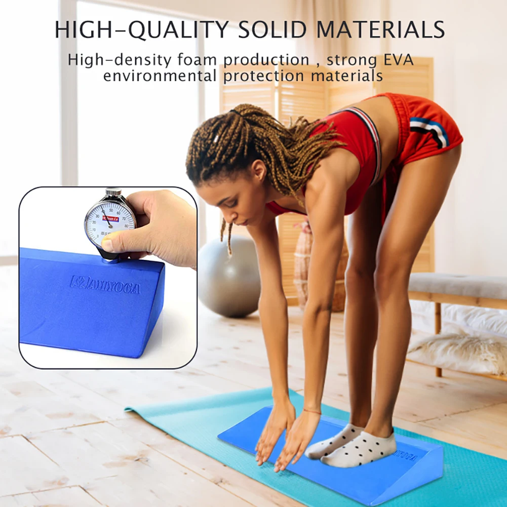 Description Picture 5 of itemEVA Yoga Wedge Blocks Squat Slant Board Lightweight Supportive Foot Deadlift Strength Exercise Pilates Inclined Board