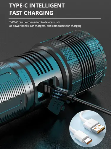 9900000LM Ultra Bright Torch Built-in Battery Flash Light Emergency Spotlights 9km 2500W Most Powerful Led Flashlights Tactical - Image 2