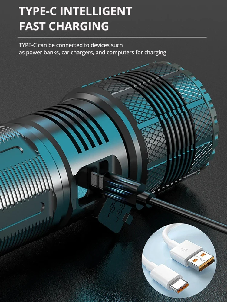 USB C  LED , 8000W ÷ Ʈ, 9900000000LM Ŀ ,   , 20000mah ͸, 10000m