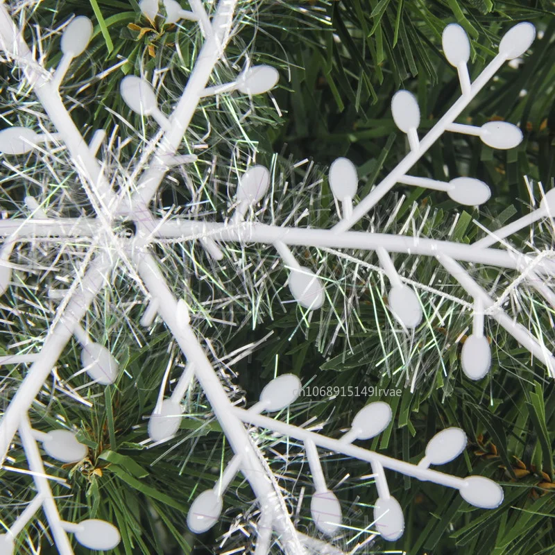 30-3Pcs Christmas Snowflake Ornaments Glitter Fake White Snowflake DIY Xmas Tree Hanging Pendents New Year Home Party Decor