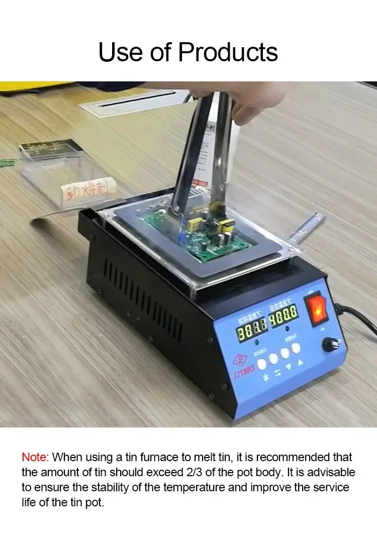 Adjustable Tin Soldering Melting Pot 30-400 Degree Thermoregulation Furnace for