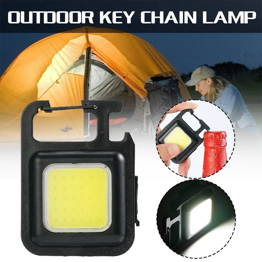 

Multi-functional Portable Keychain Light Emergency Outdoor Camping Light USB Charging Mini High-lighted COB Work Light Flashligh