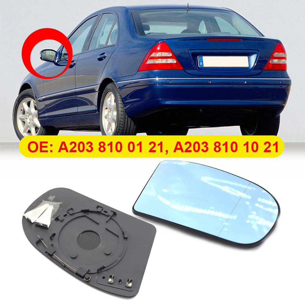 Vetro Specchietto Retrovisore Per Mercedes Benz W203 Classe C/W211 Classe E 2002-2007 A2038100121/Muslimate