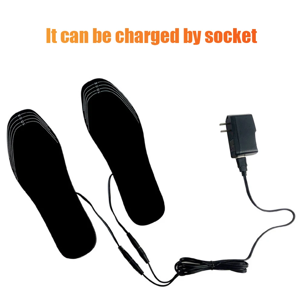 Heating Insoles Electric Heated Shoe Insoles Warm Socks Feet Heater USB Foot Winter Warmer Camping Hiking Accessories