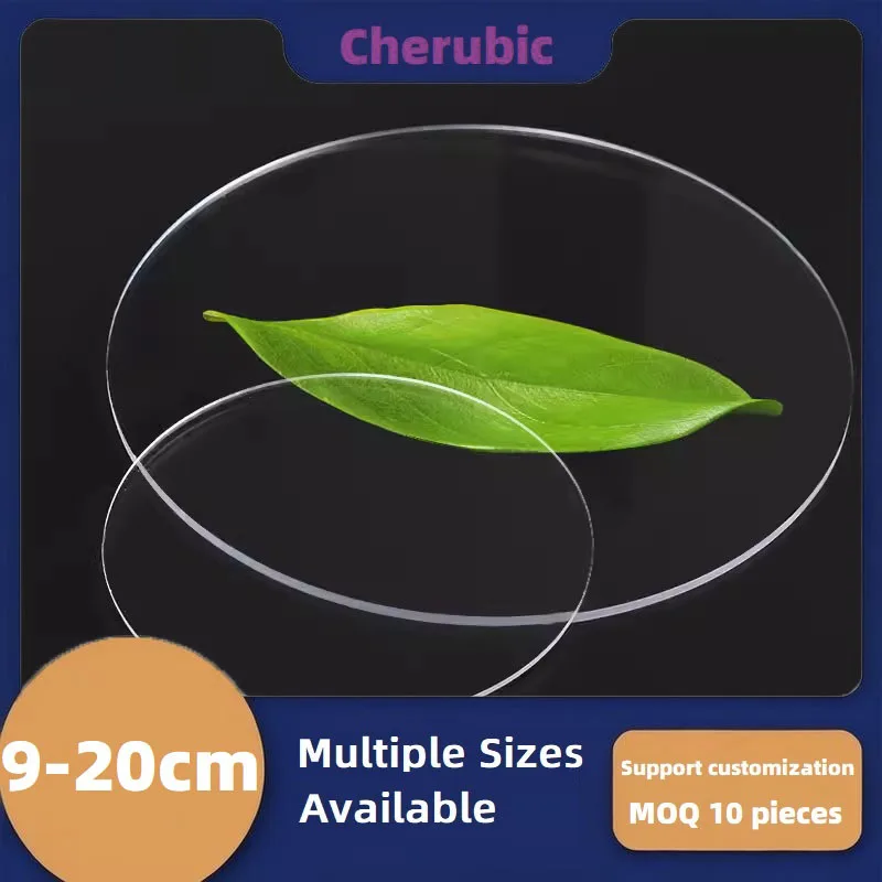 Plastic Acrylic Sheet 5Pcs/Lot 12cm 14cm 15cm 18cm 20cm Round Plexiglass Transparent Clear Plastic Sheet acrylic board Round Organic Glass Polymethyl