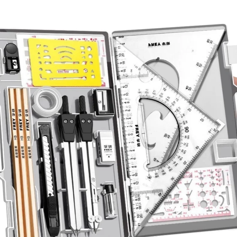 Mechanical Drawing Tool Set Engineering Drawing Device Engineering Kit Compasses Set for Students