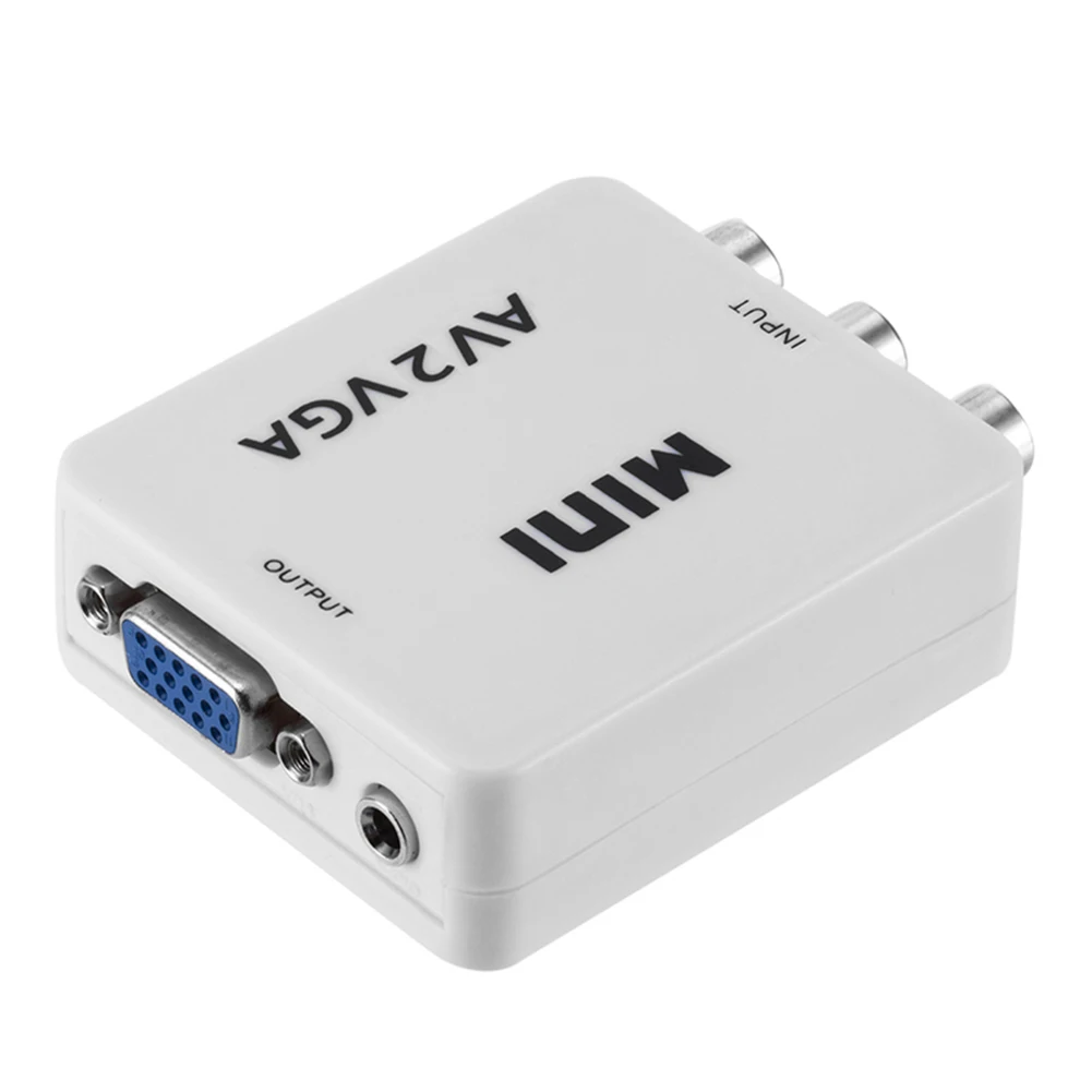 ̴ HD    ڽ, AV RCA CVBS to VGA  , 3.5mm -PC HDTV  , AV2VGA