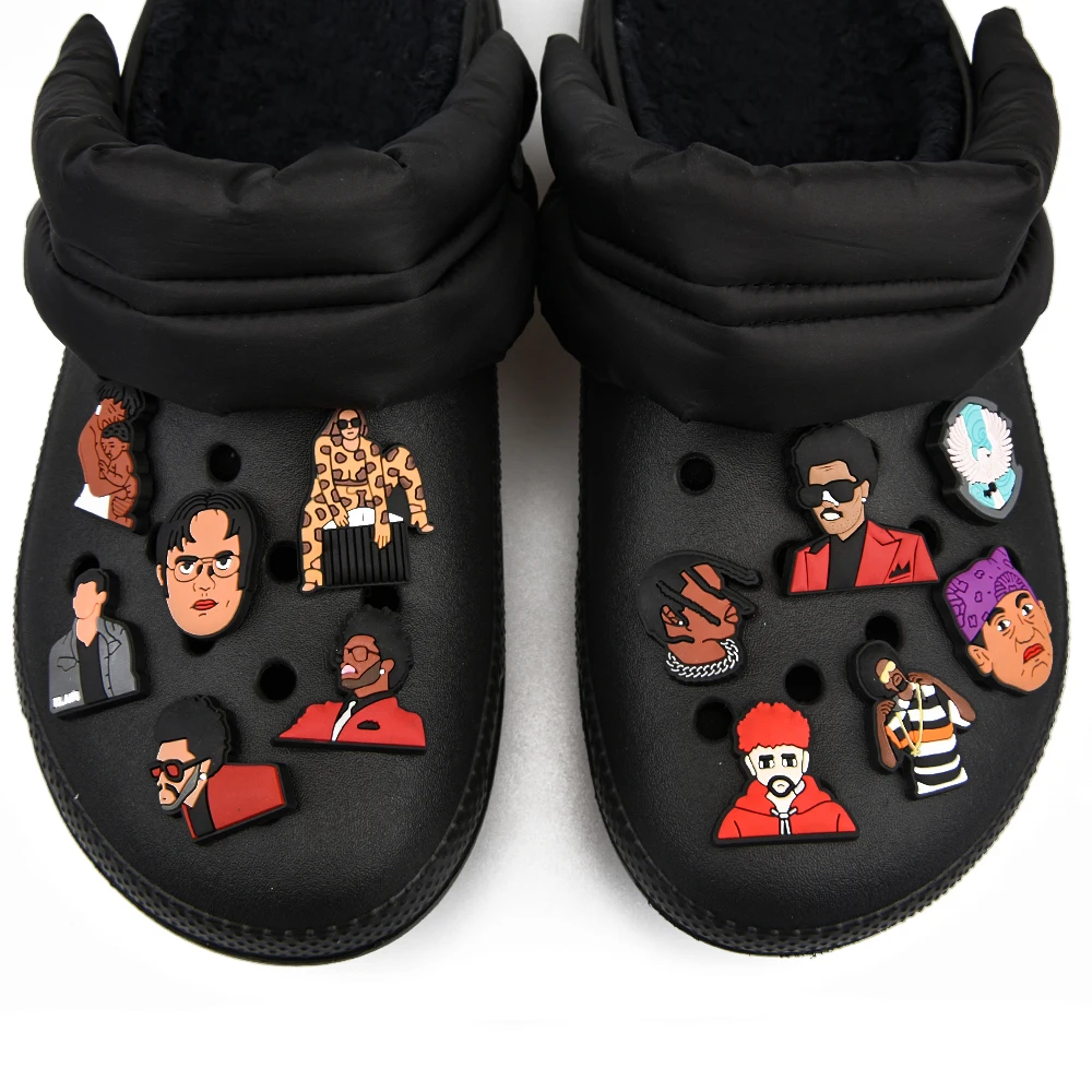 1 PVC Shoe Charms Accessories Cartoon Popular Singer Shoes Accessorie Famous Actress Guitar Celebrity Bracelet Decorations