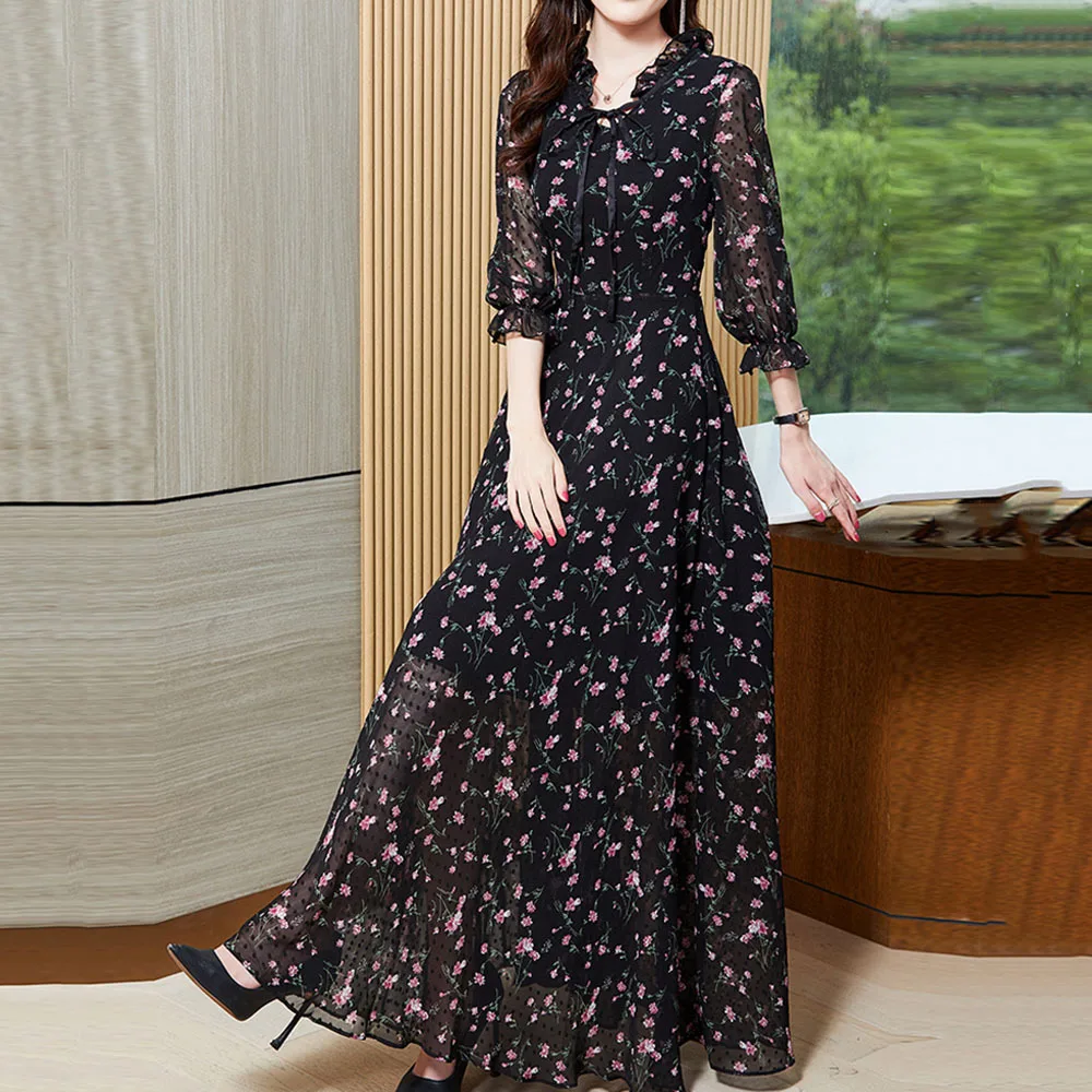 Cotton floral long Gown – The Jaipur Studio