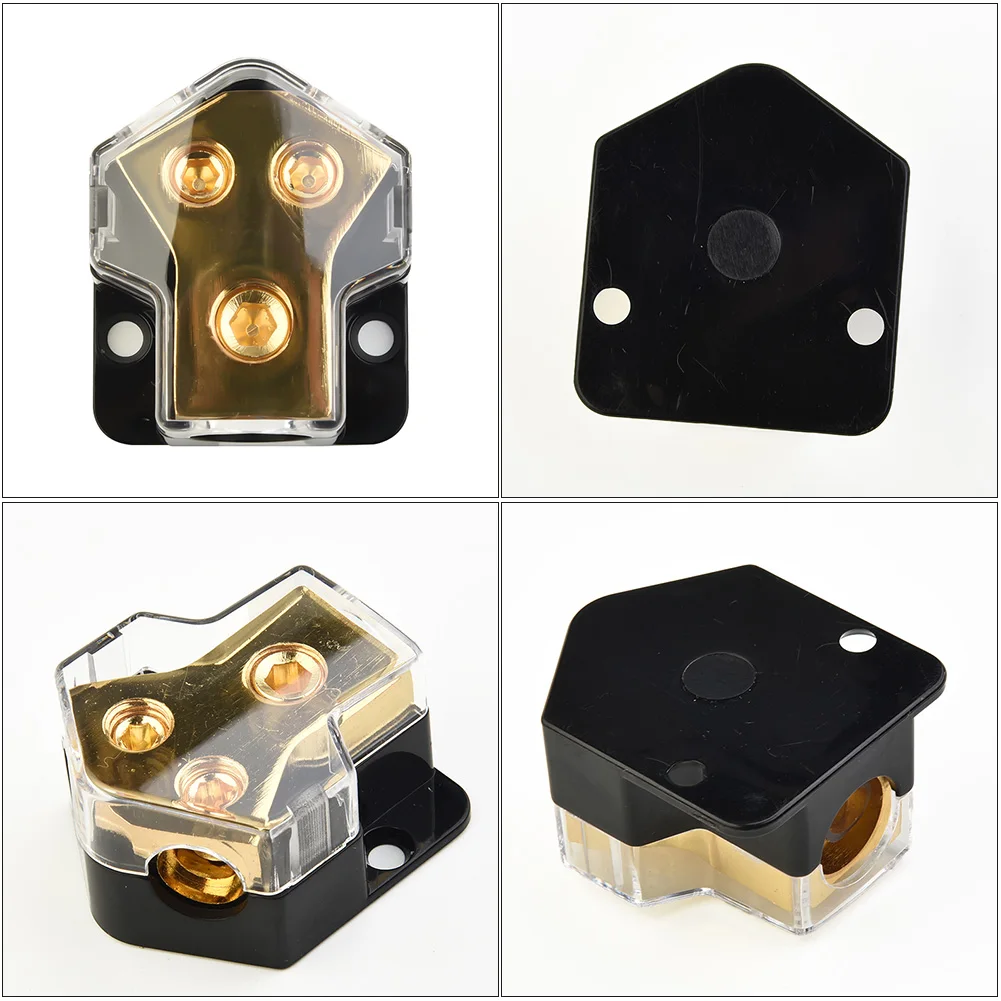 

0/4gauge AWG Ground Splitter 1 In-4 Out 2 Way Power Distribution Block Power For Car Aud WH Hot ，Portable Aktisch