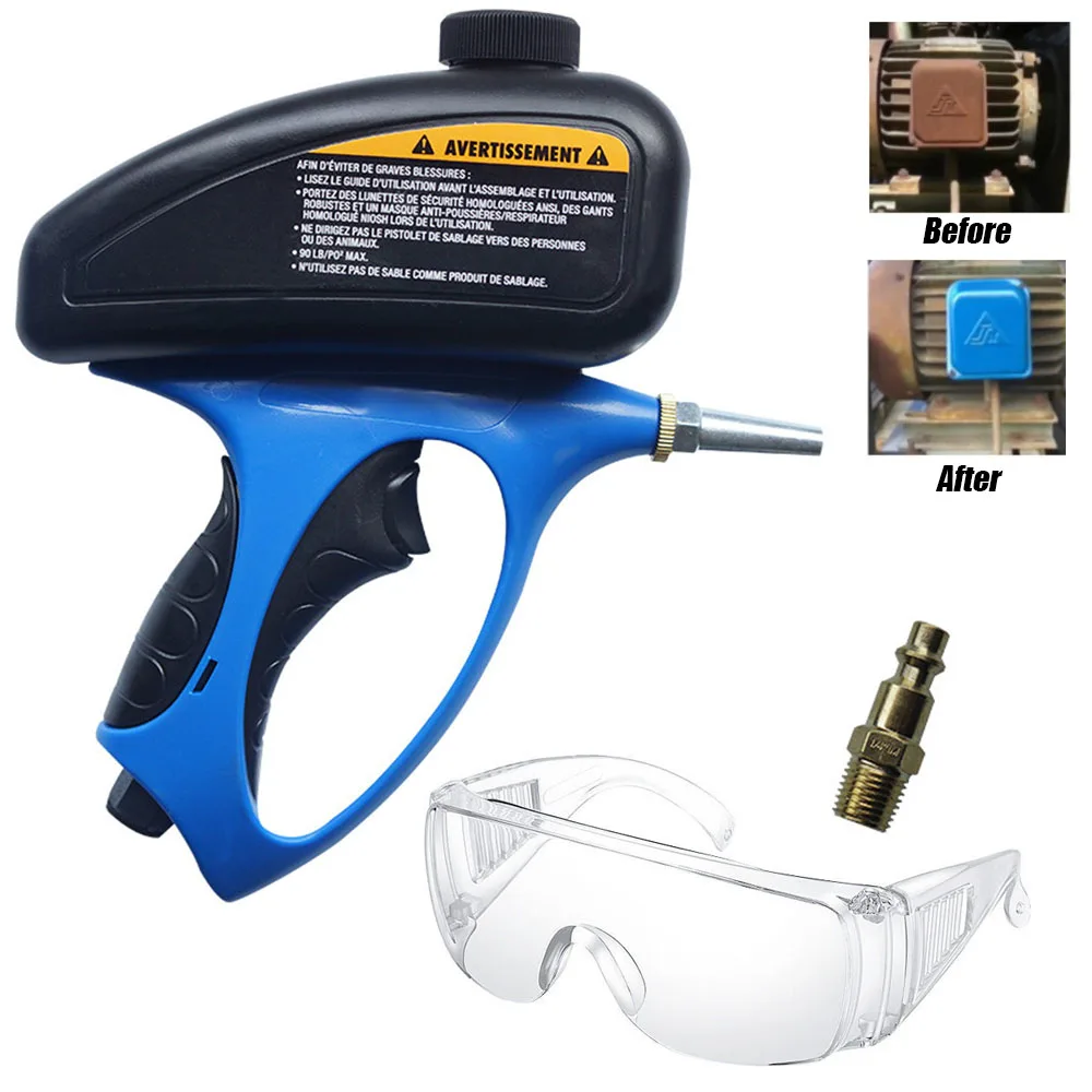 

Anti-rust Pneumatic Sandblaster Handheld Sand Blasting Machine Glass Tombstone Sprayer Sandblasting Machine with Small Nozzle