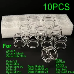 10PCS Glass For Z Zeus X Mesh Subohm Bubble Kylin Mini V2 M Dead Rabbit V2 V3 Sky Solo Plus Kit Fat Bubble Glass Water Color Box