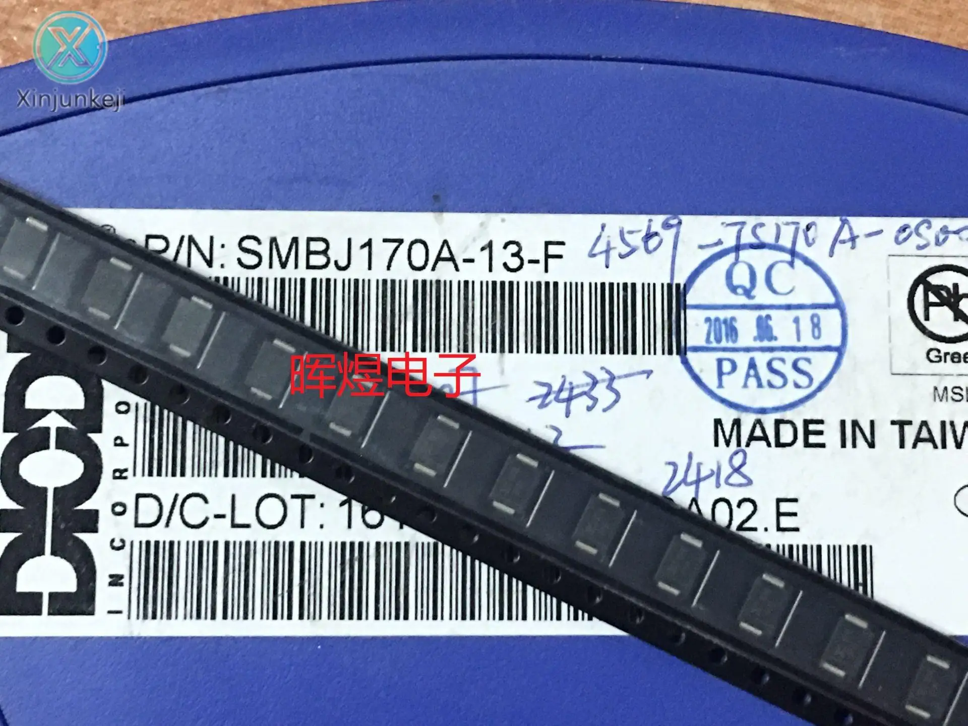 

30pcs orginal new SMBJ170A-13-F transient diode DO-214AA